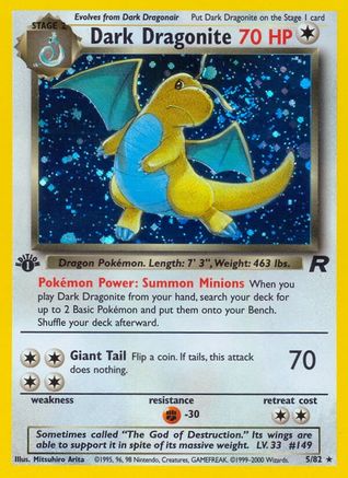 Dark Dragonite (5) (1st Edition) Holofoil - Team Rocket