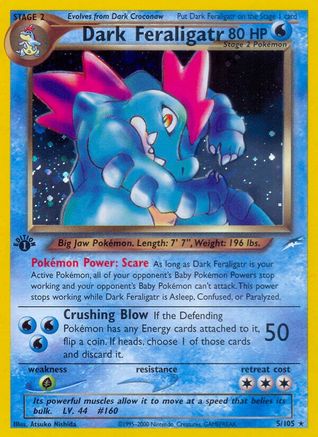 Dark Feraligatr (5) 1st Edition Holofoil - Neo Destiny
