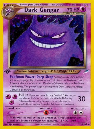 Dark Gengar (6) 1st Edition Holofoil - Neo Destiny