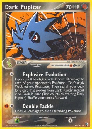 Dark Pupitar - 040/109 (40) Reverse Holofoil - Team Rocket Returns