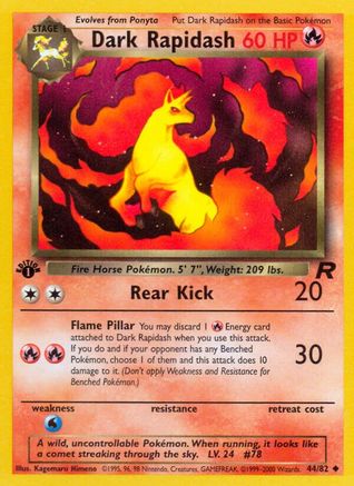 Dark Rapidash (44) (1st Edition) - Team Rocket