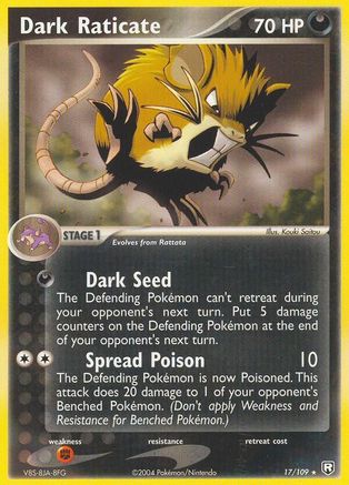 Dark Raticate (17) Reverse Holofoil - Team Rocket Returns