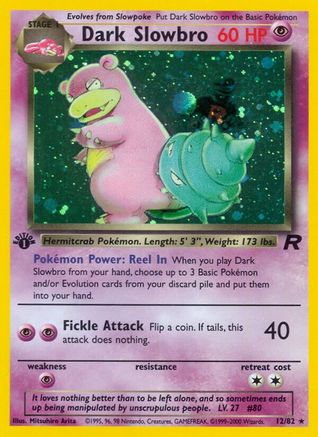 Dark Slowbro (12) (1st Edition) Holofoil - Team Rocket