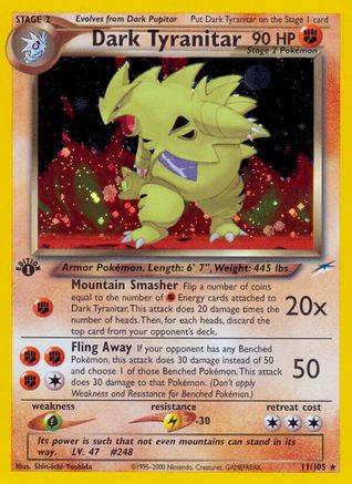 Dark Tyranitar (11) Unlimited Holofoil - Neo Destiny