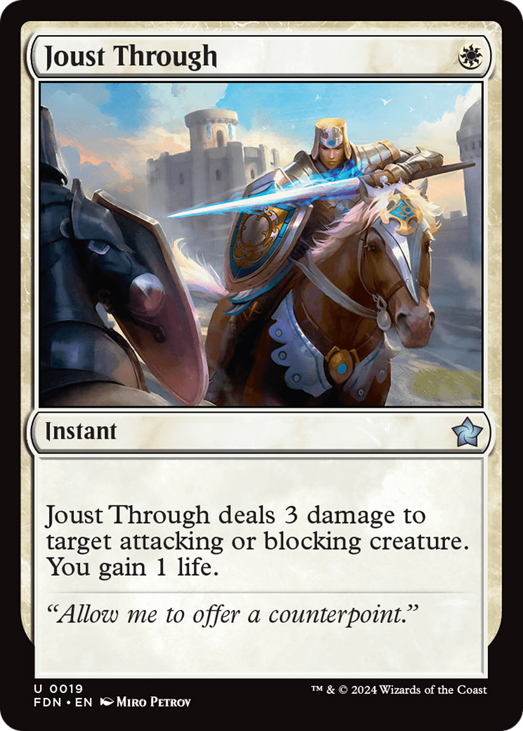 Joust Through (019) Foil - Foundations