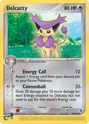 Delcatty - 29/109 (29) Reverse Holofoil - Ruby and Sapphire