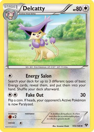 Delcatty (105) Reverse Holofoil - XY Base Set