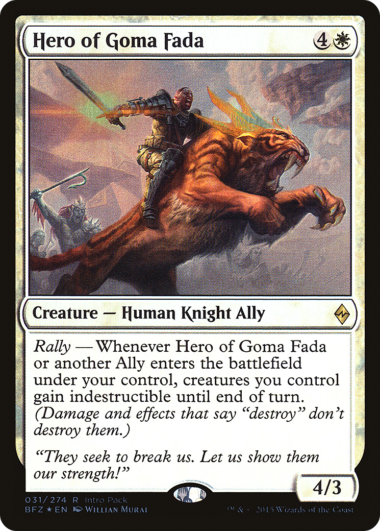 Hero of Goma Fada (031) Foil - Battle for Zendikar Promos
