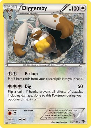 Diggersby (112) Reverse Holofoil - XY Base Set