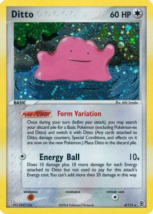 Ditto (4) Reverse Holofoil - FireRed & LeafGreen