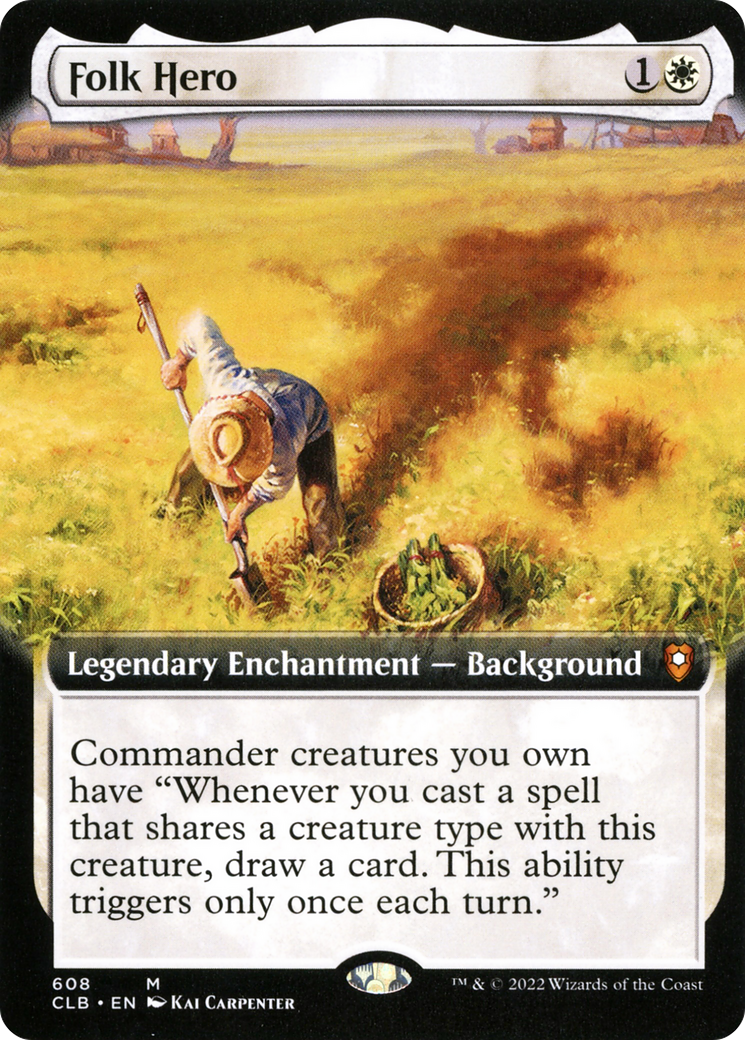 Folk Hero (Extended Art) (608) Foil - Commander Legends: Battle for Baldur's Gate