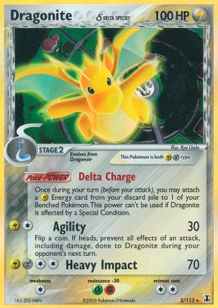 Dragonite (Delta Species) (3) Reverse Holofoil - Delta Species