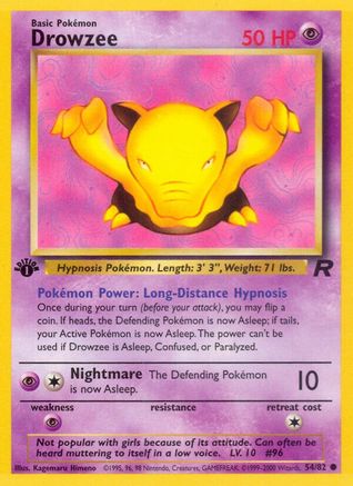 Drowzee (54) (1st Edition) - Team Rocket