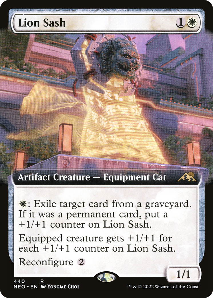 Lion Sash (Extended Art) (440) Foil - Kamigawa: Neon Dynasty