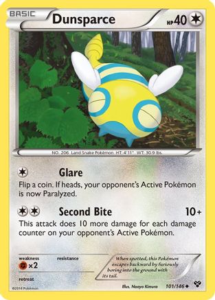 Dunsparce (101) Reverse Holofoil - XY Base Set