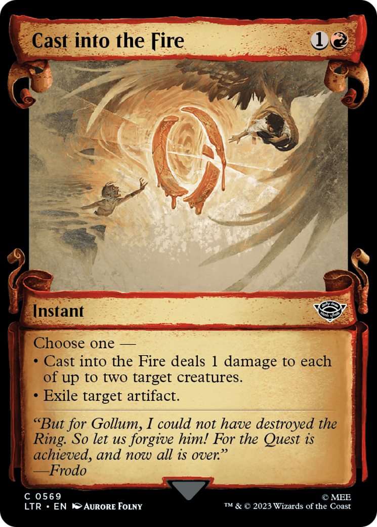 Cast into the Fire (Showcase) (569) Foil - The Lord of the Rings: Tales of Middle-earth