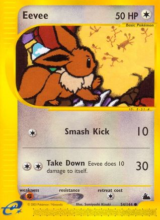 Eevee (54) Reverse Holofoil - Skyridge