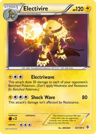 Electivire (54) Reverse Holofoil - Boundaries Crossed