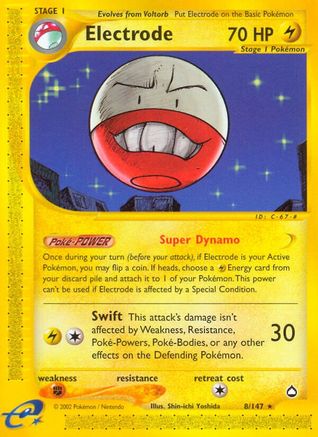 Electrode (8) Reverse Holofoil - Aquapolis