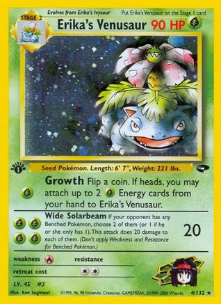 Erika's Venusaur (4) (1st Edition) Holofoil - Gym Challenge