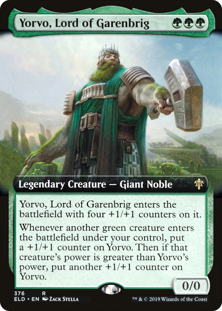 Yorvo, Lord of Garenbrig (Extended Art) (376) Foil - Throne of Eldraine