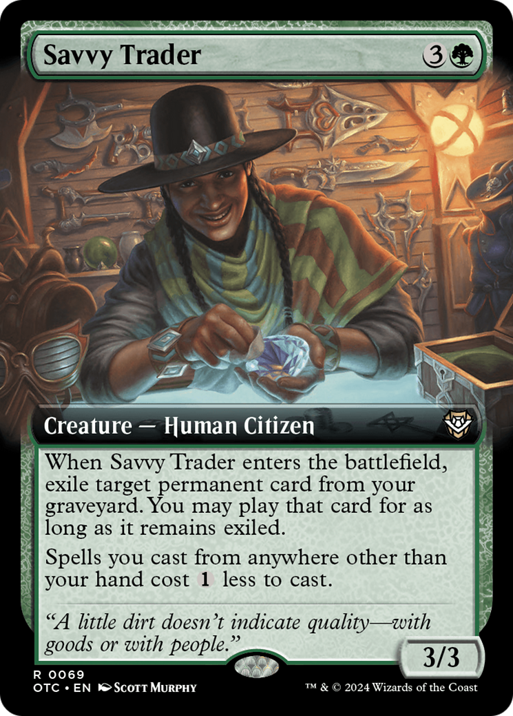 Savvy Trader (Extended Art) (069) - Outlaws of Thunder Junction Commander