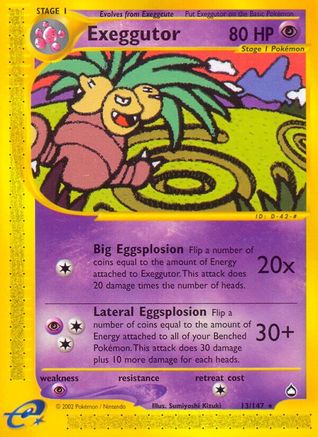 Exeggutor (13) (13) Reverse Holofoil - Aquapolis