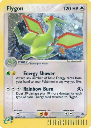 Flygon - 4/97 (4) Reverse Holofoil - Dragon