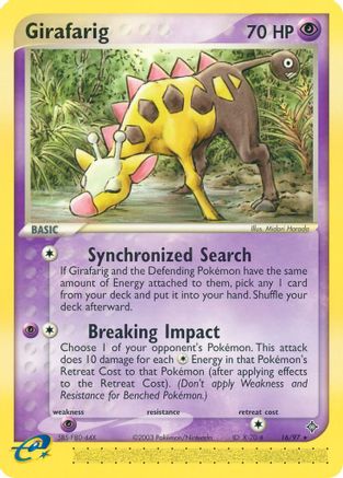 Girafarig (16) Reverse Holofoil - Dragon