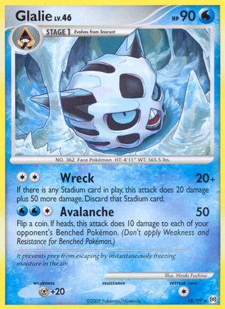 Glalie (18) Reverse Holofoil - Arceus