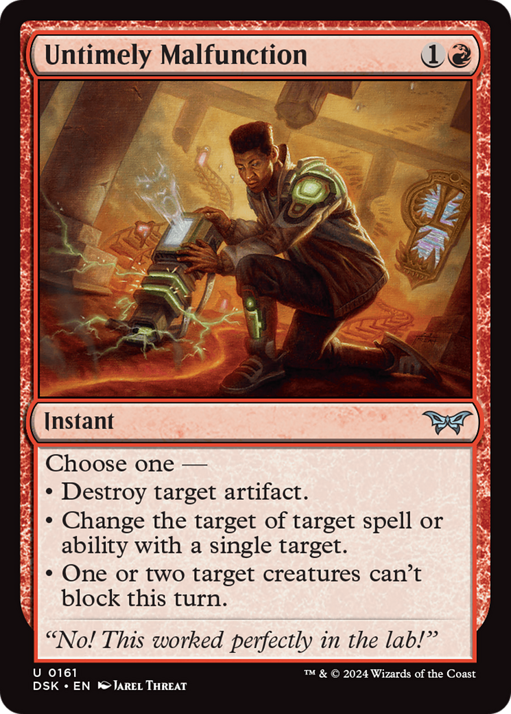 Untimely Malfunction (161) Foil - Duskmourn: House of Horror