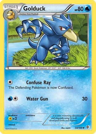 Golduck (34) Reverse Holofoil - Boundaries Crossed