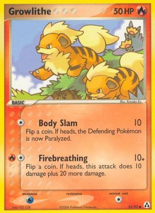Growlithe (55) Reverse Holofoil - Legend Maker