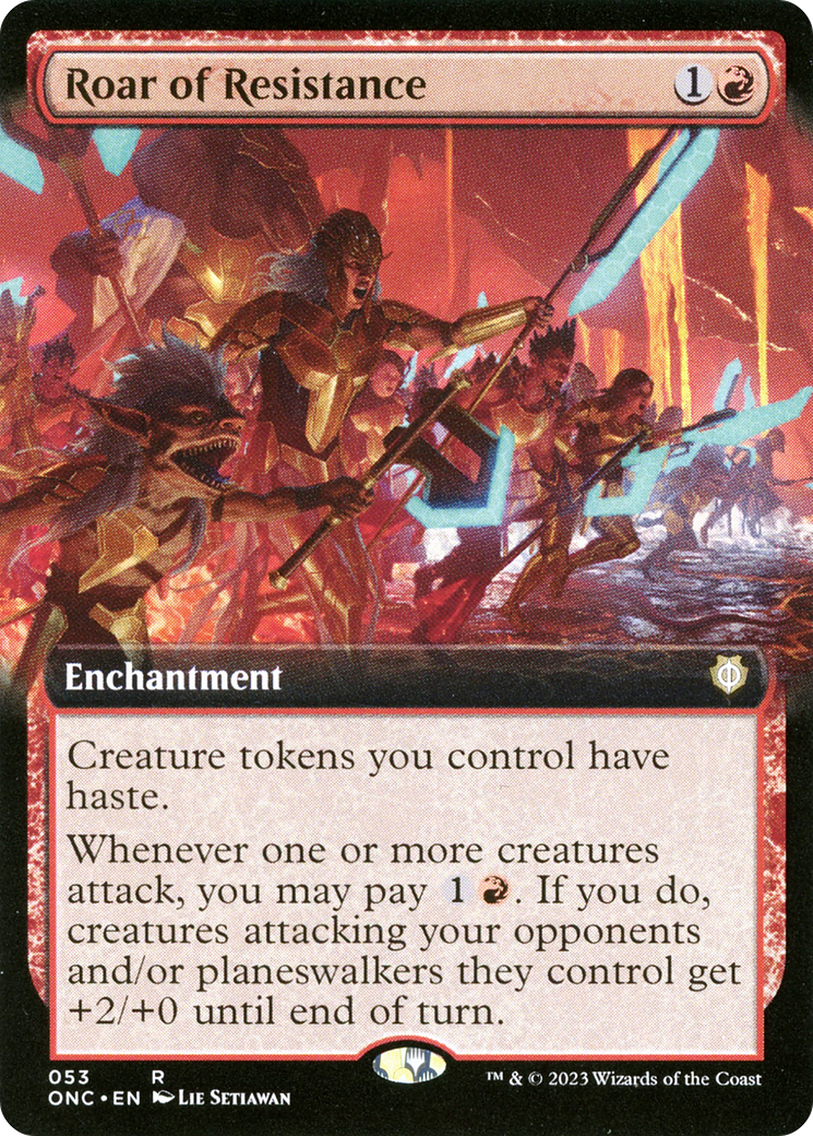 Roar of Resistance (Extended Art) (053) - Phyrexia: All Will Be One Commander