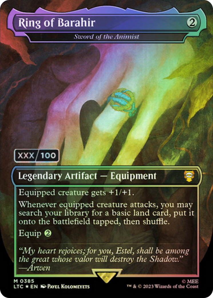 Ring of Barahir – Sword of the Animist (Serial Numbered) (385) Foil - Tales of Middle-earth Commander