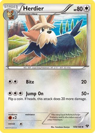 Herdier (109) Reverse Holofoil - XY Base Set
