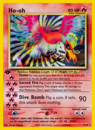 Ho-oh (7) (7) 1st Edition Holofoil - Neo Revelation