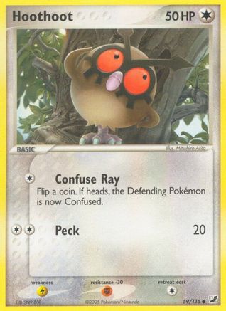 Hoothoot (59) Reverse Holofoil - Unseen Forces
