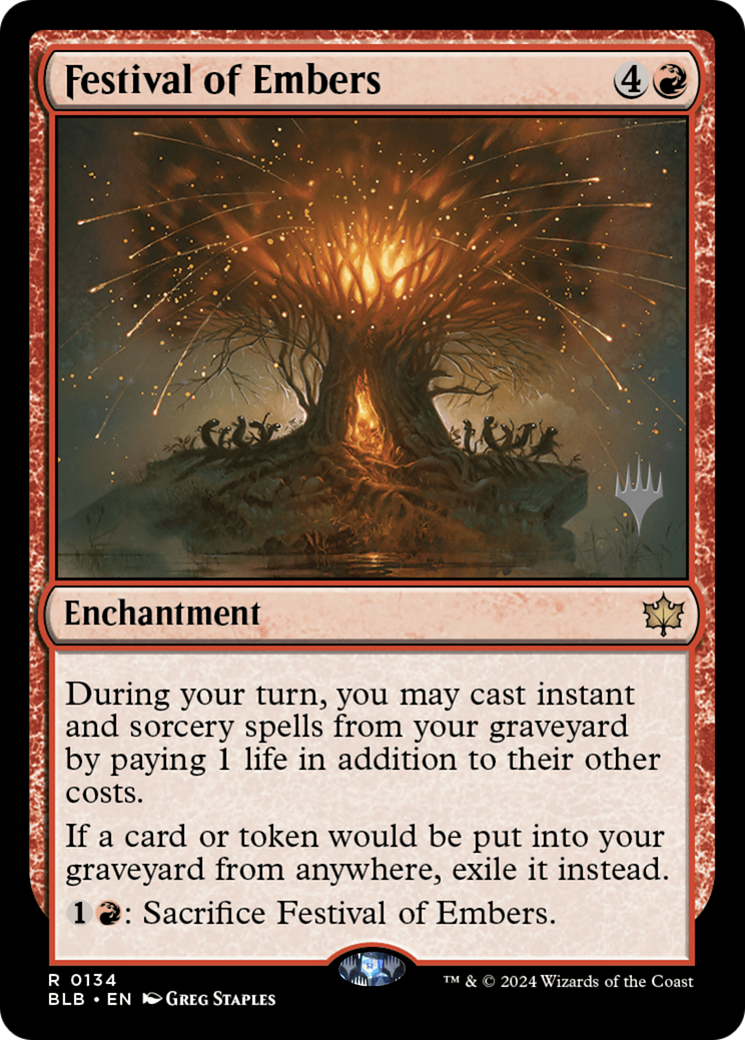 Festival of Embers (134) Foil - Bloomburrow Promos