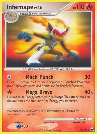 Infernape (22) Reverse Holofoil - Majestic Dawn