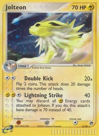 Jolteon (6) Reverse Holofoil - Sandstorm