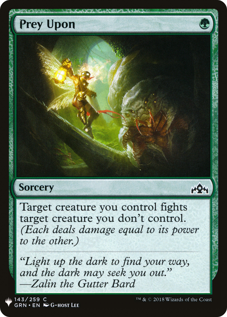 Prey Upon (GRN-143) - The List