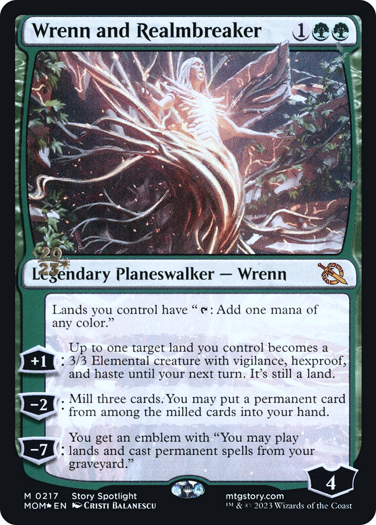 Wrenn and Realmbreaker (217) Foil - March of the Machine Promos
