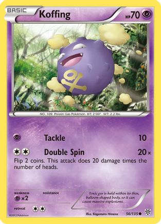 Koffing (56) Reverse Holofoil - Plasma Storm