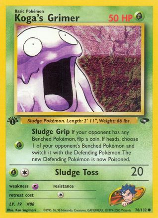 Koga's Grimer (78) (1st Edition) - Gym Challenge
