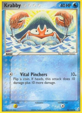Krabby (54) Reverse Holofoil - Crystal Guardians