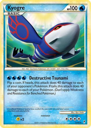 Kyogre (12) Reverse Holofoil - Call of Legends