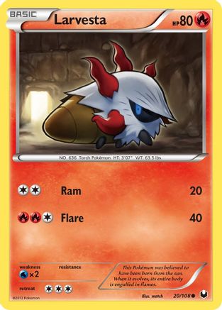 Larvesta (20) Reverse Holofoil - Dark Explorers