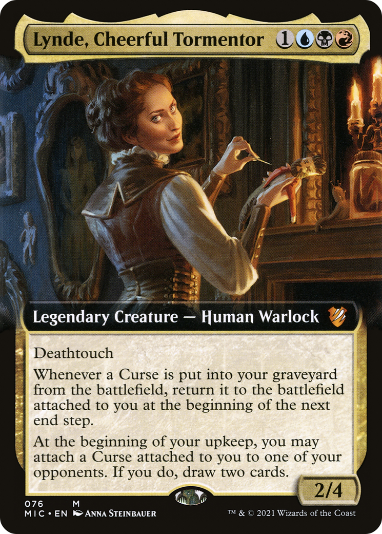 Lynde, Cheerful Tormentor (Extended Art) (076) - Midnight Hunt Commander