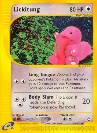 Lickitung (90) Reverse Holofoil - Aquapolis